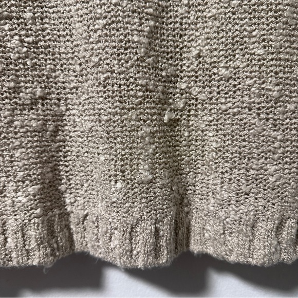 Promesa Beige Knubby Open Knit Lace Back Sweater Women’s Size Small Coquette - Picture 9 of 15